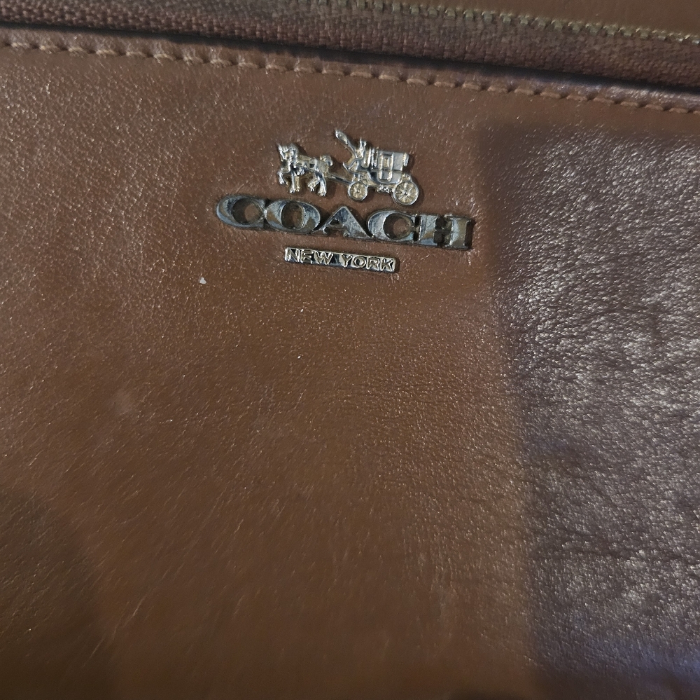 Coach Tan Leather Wristlet - Picture 2 of 5